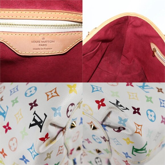 LOUIS VUITTON Monogram Multicolor Annie GM Tote Bag White M40303 LV Auth 123525V - Picture 12 of 15